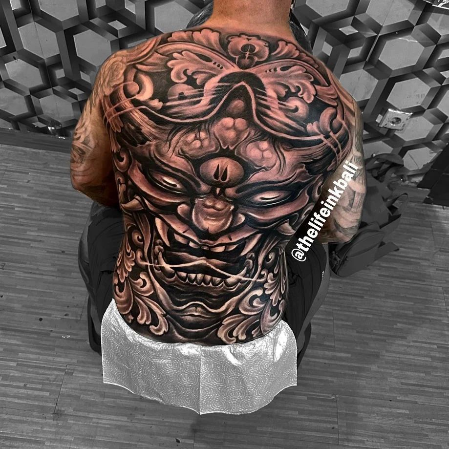 Тату (татуировка) Демон на спине: значение и эскизы женские и мужские