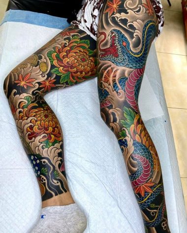 Татуировки Ирэдзуми на ногах