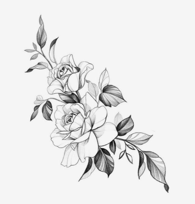 Выбор эскиза для татуировки розы на руке