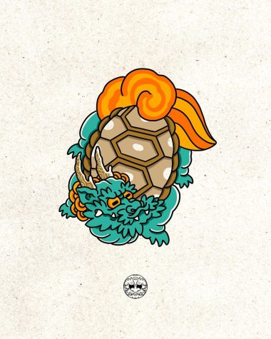 Эскиз драконо-черепахи