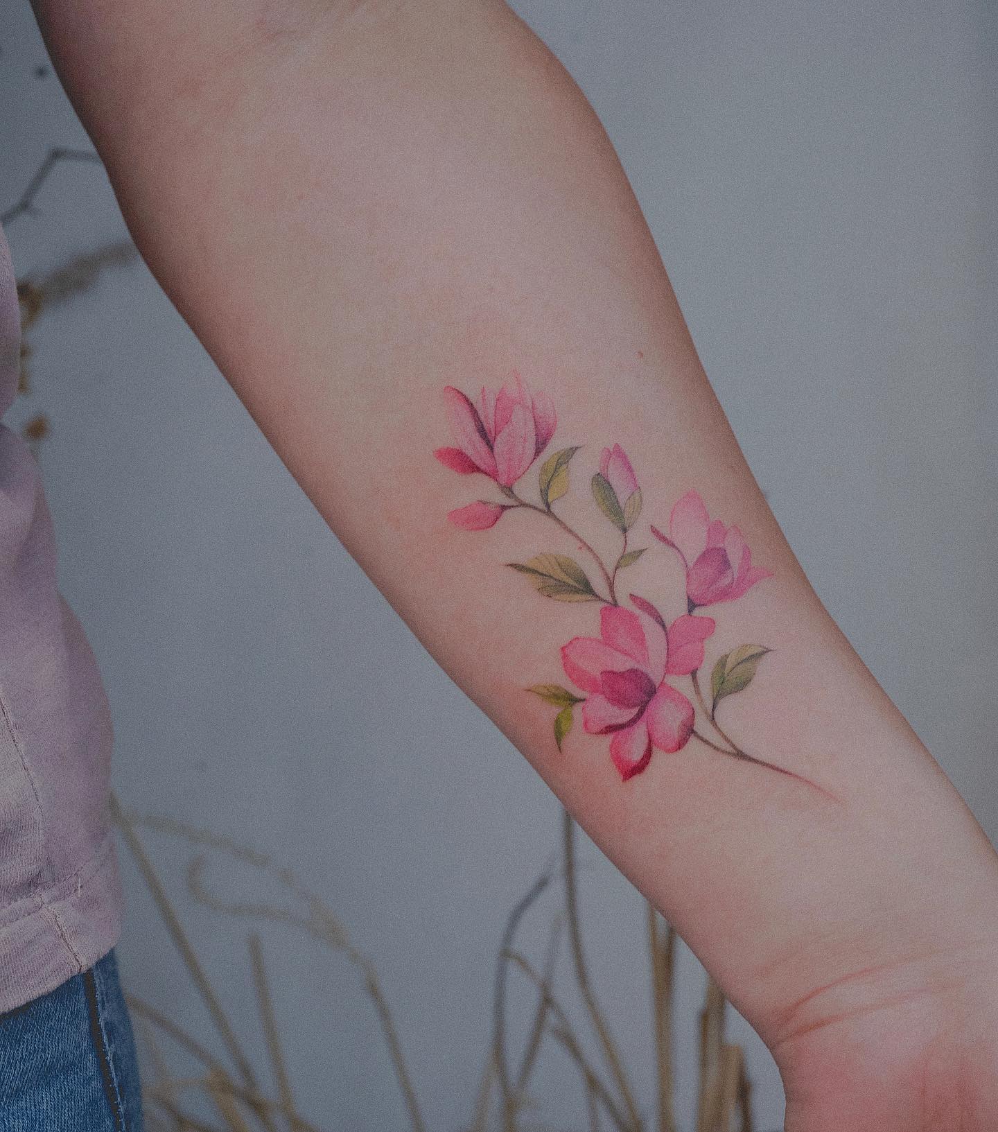 Тату Цветы - фото, эскизы татуировки Цветы, значение | Сделать тату Цветы в СПб - Art of Pain