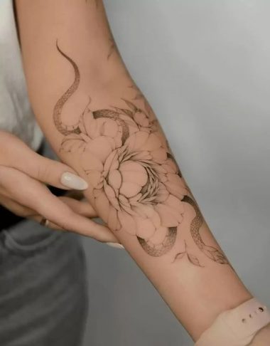 Татуировки пион: значение и 295 фото и эскизов